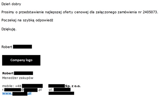 Kampanie phishingowe przykład ataku